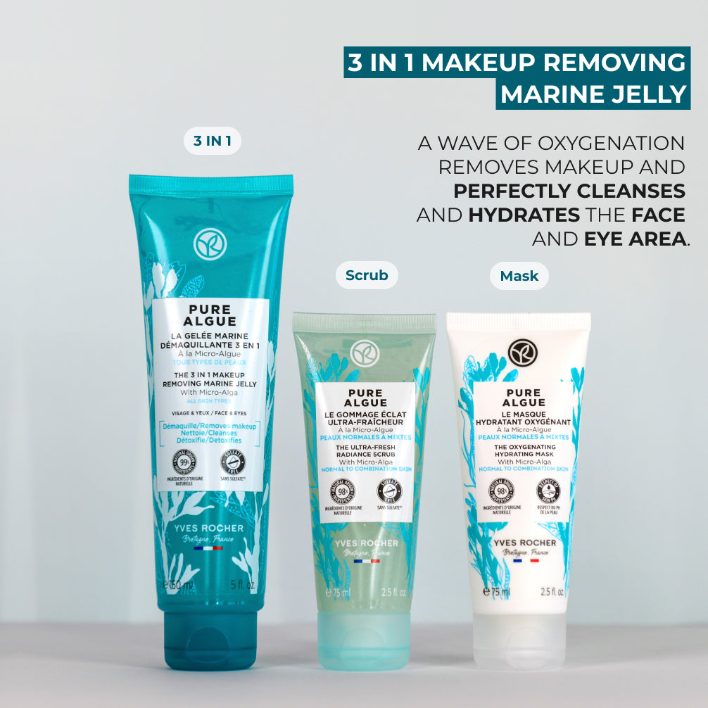3 in 1 Makeup Removing Marine Jelly - Pure Algue