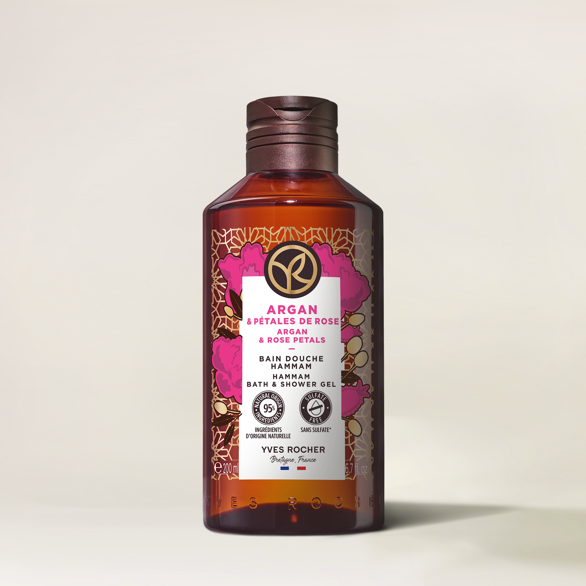 Argan & Rose Petals Hammam Bath & Shower Gel - 200 ml