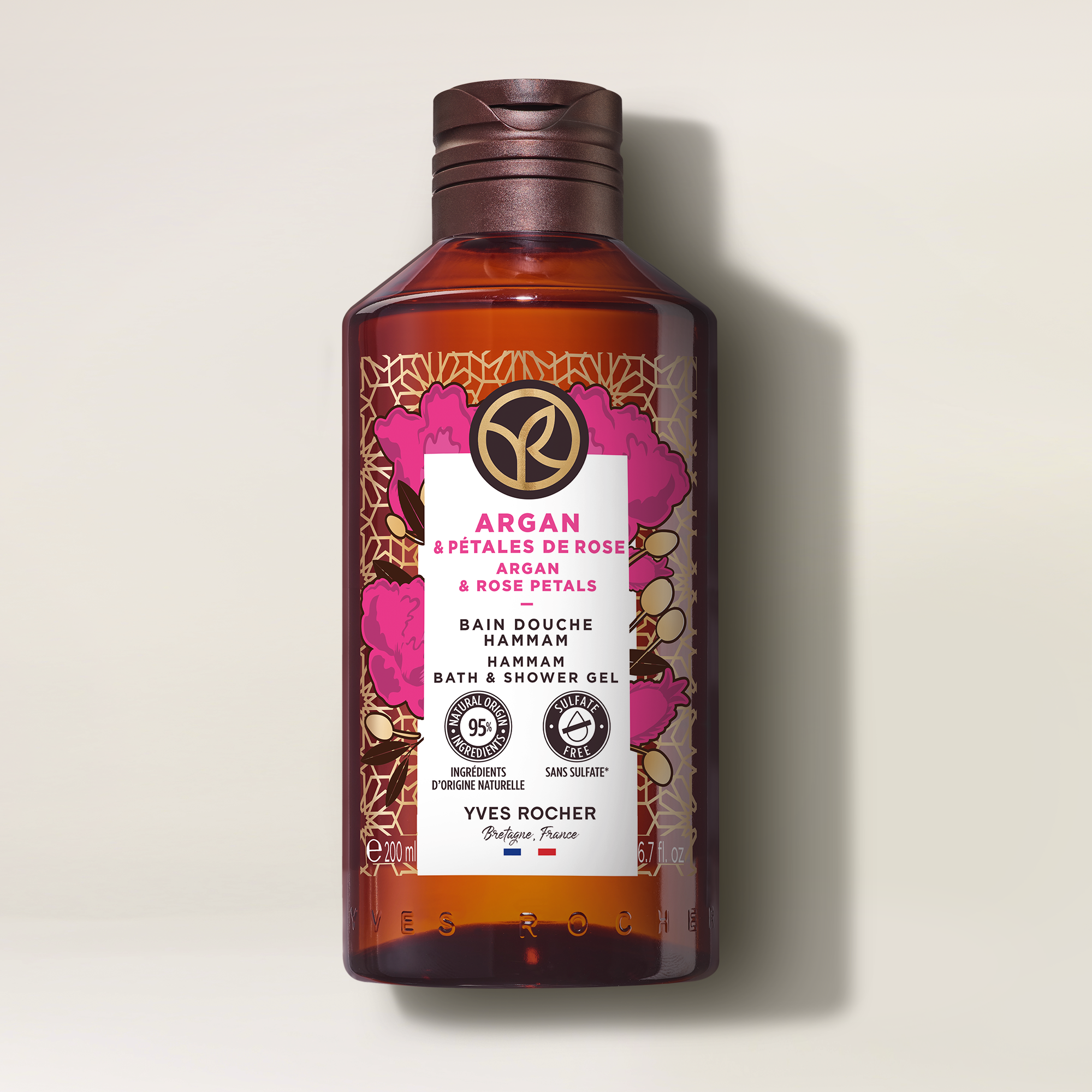 Argan & Rose Petals Hammam Bath & Shower Gel - 200 ml