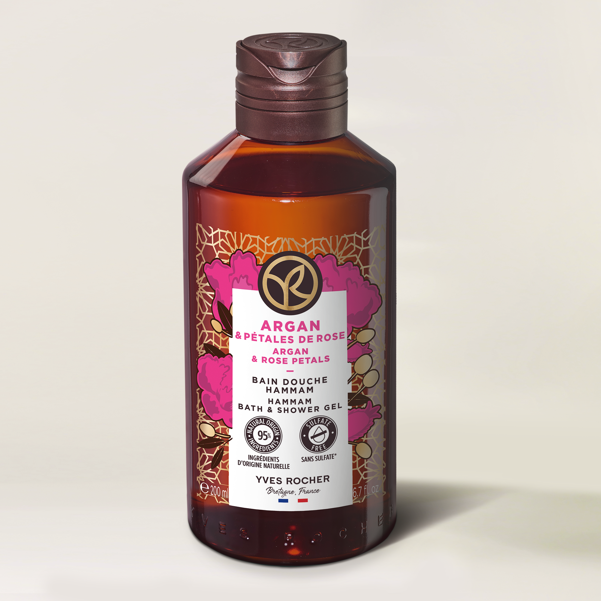 Argan & Rose Petals Hammam Bath & Shower Gel - 200 ml