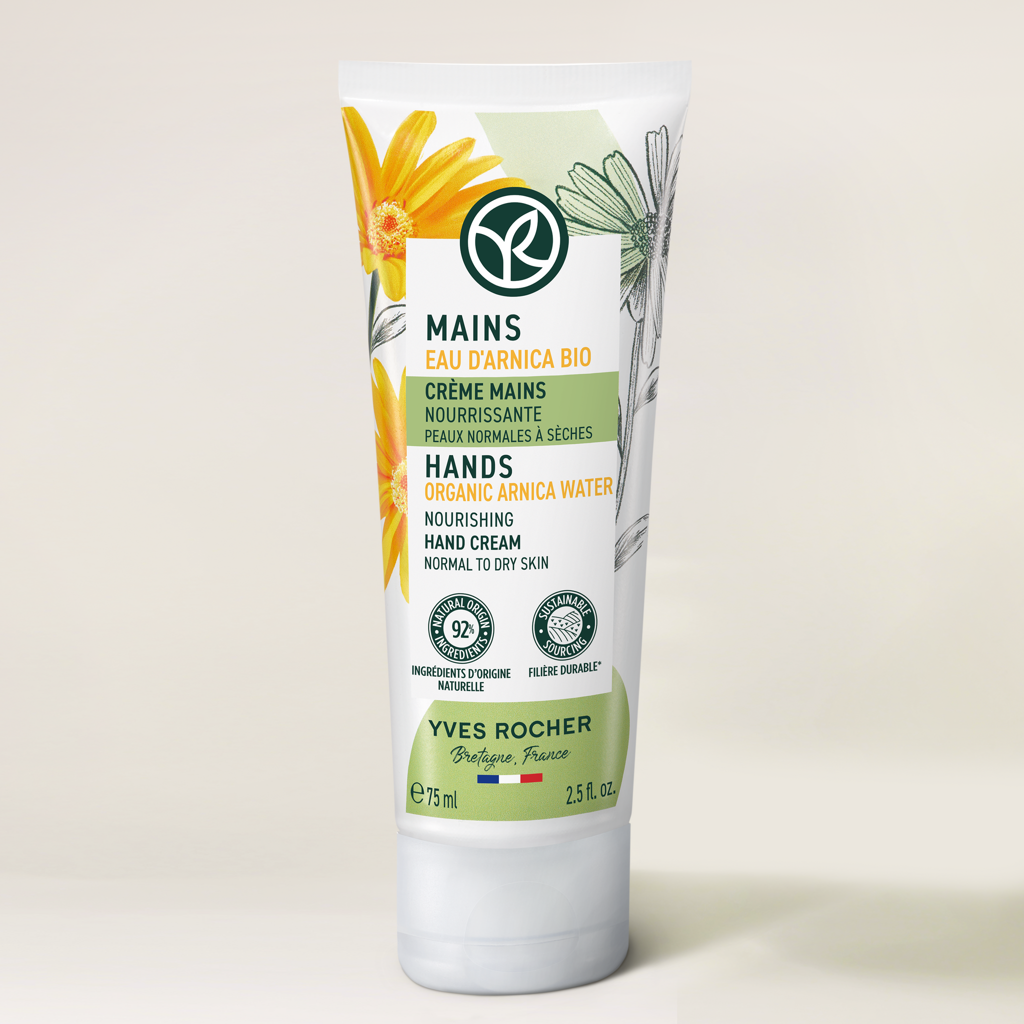 Yves Rocher Eau D'Arnica BIO ハンドクリーム セラム Crememains2en1nettoyanteethydr