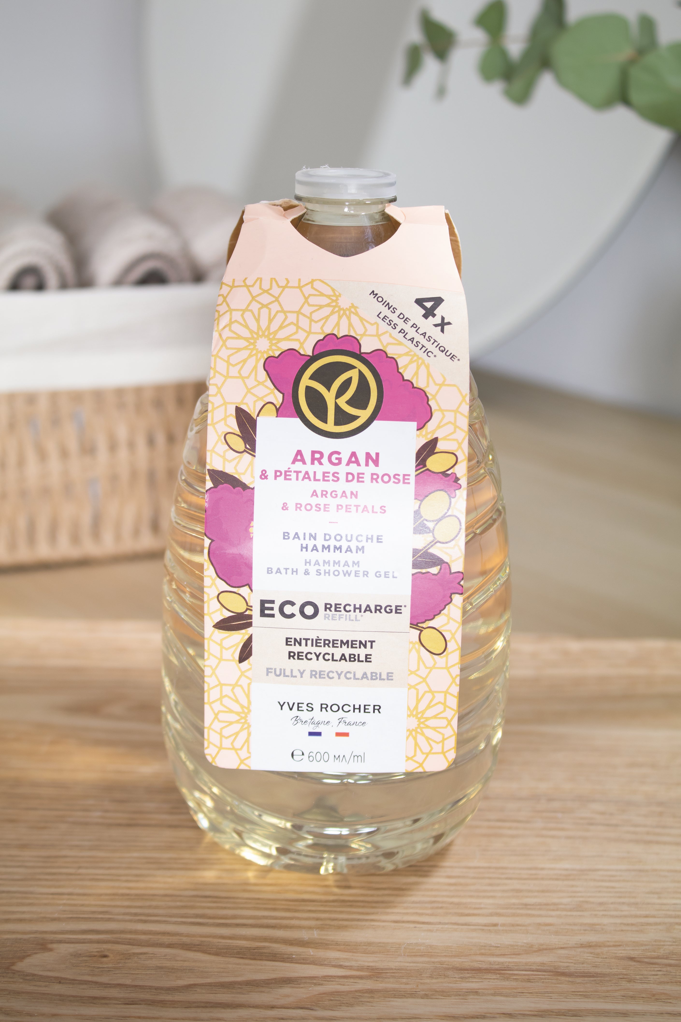 Eco-Refill Argan & Rose Petals Bath & Shower Gel