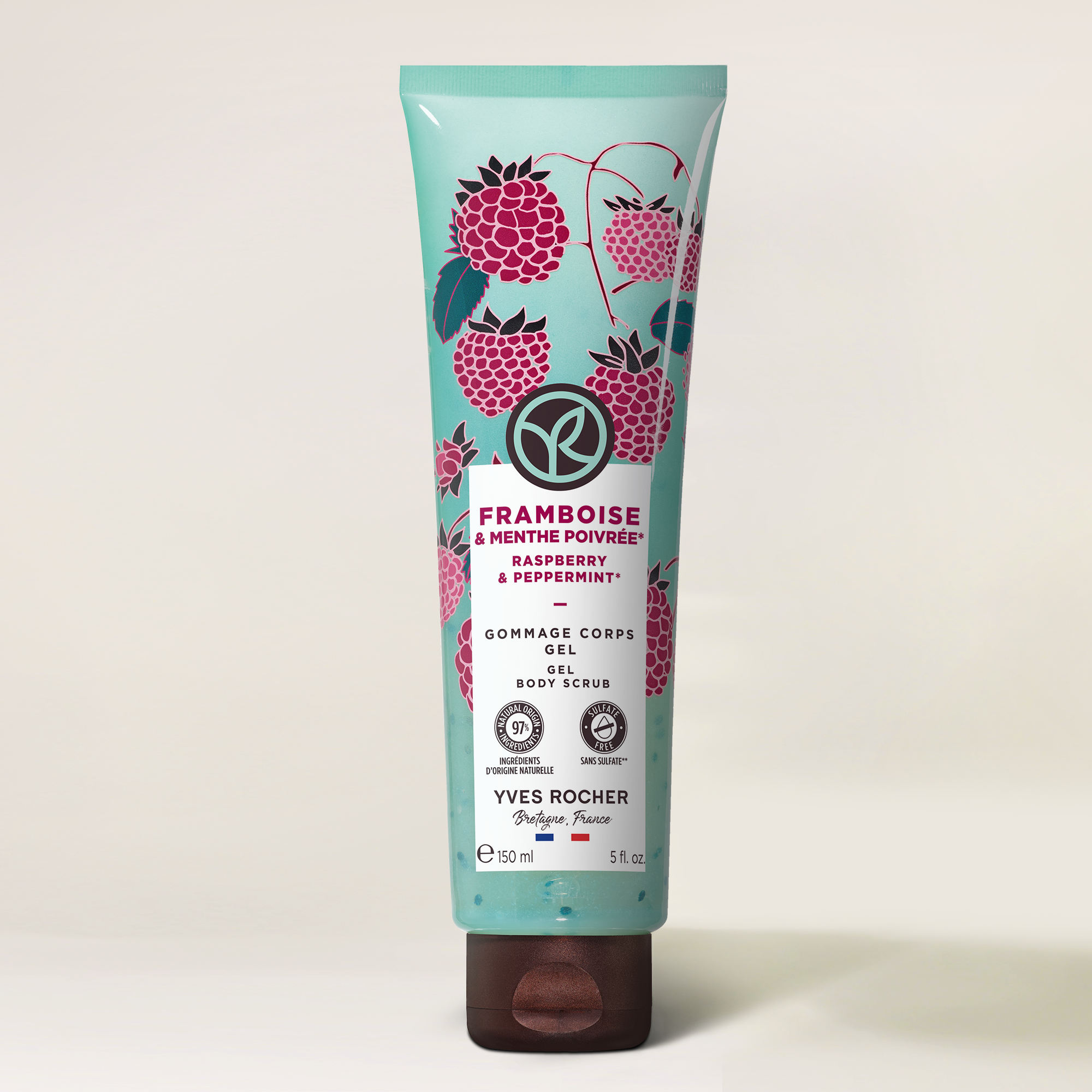 Raspberry & Peppermint Gel Body Scrub Gel