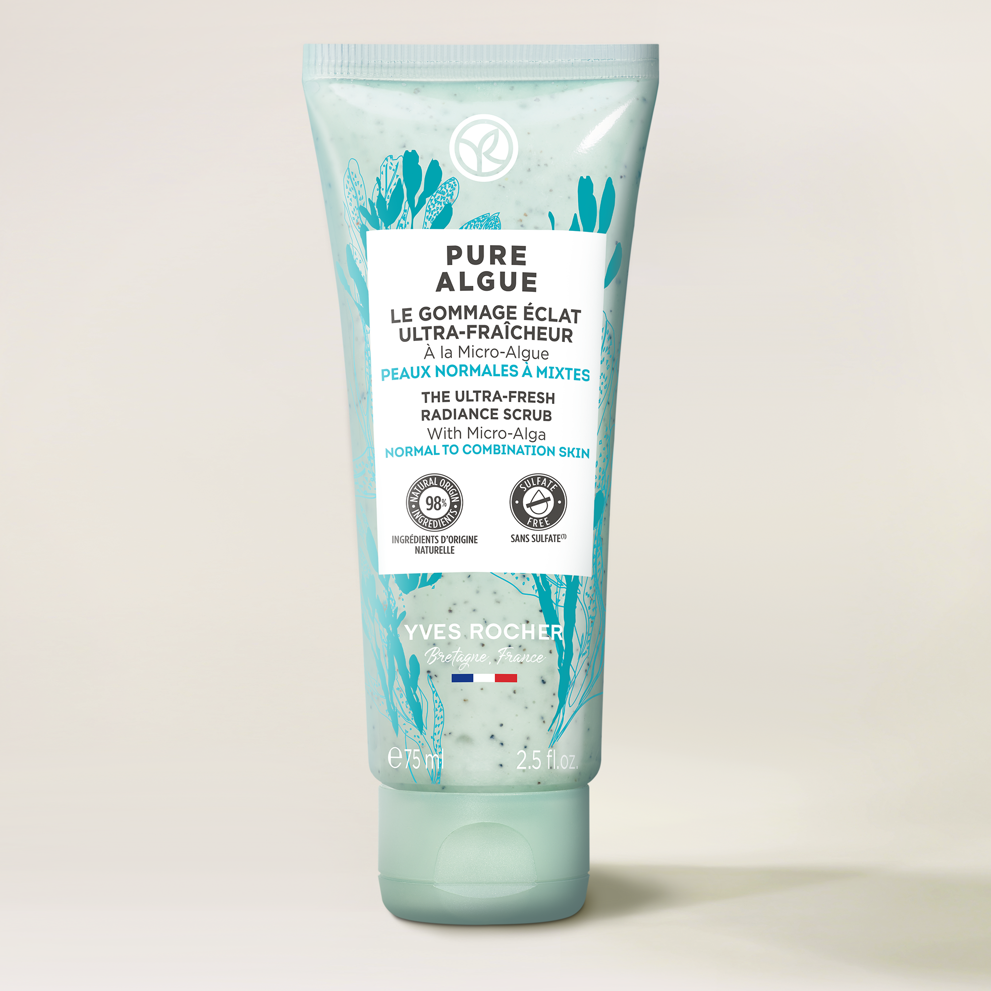 Gel Nettoyant Visage Yves Rocher Pure Algue - Ultra-Fraîcheur - 30 Ml - Neuf