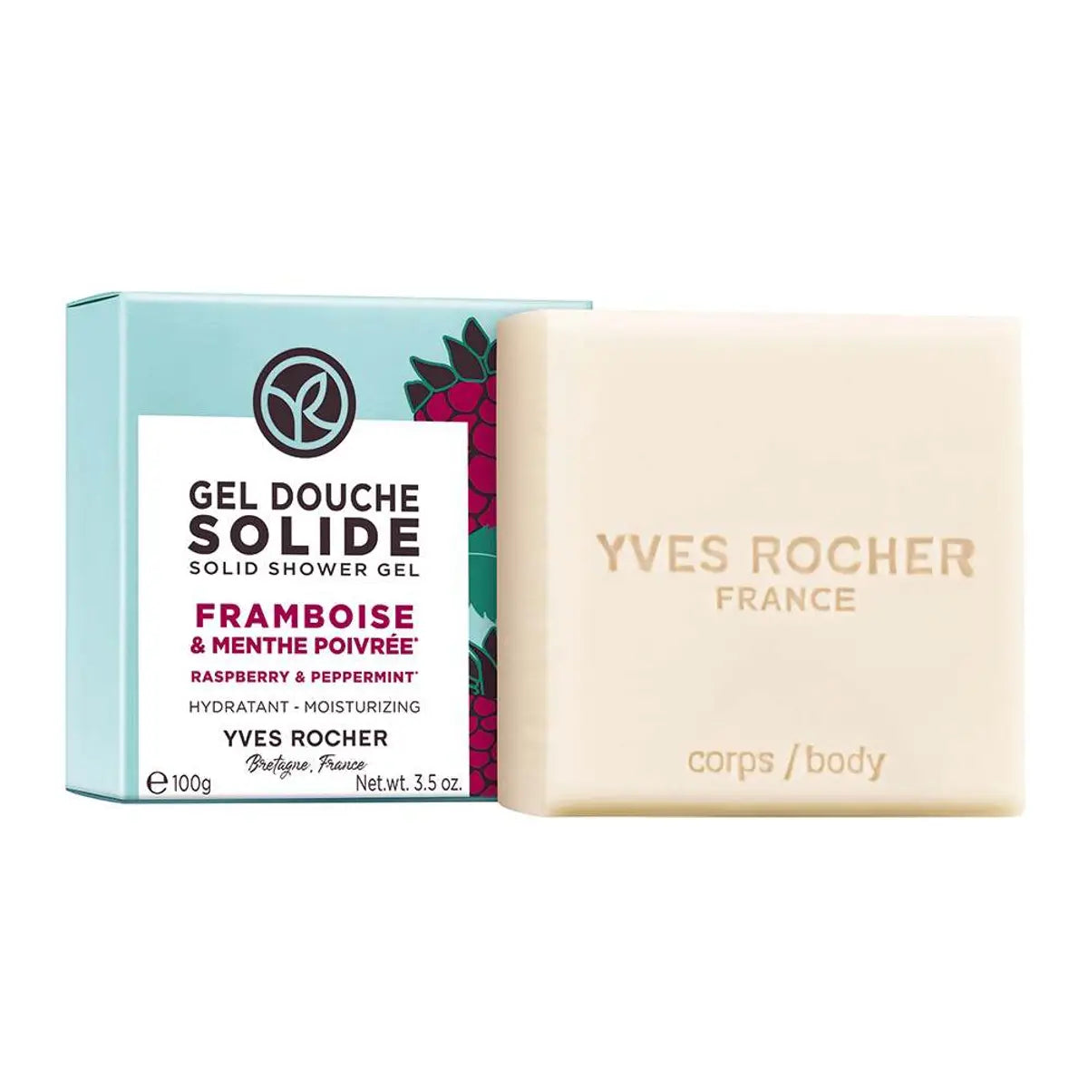 Moisturizing Solid Shower Gel Raspberry & Peppermint
