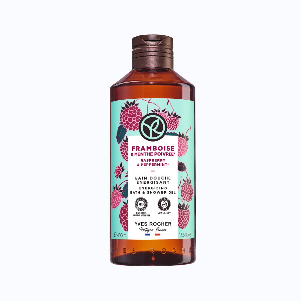 Raspberry & Peppermint Energizing Bath & Shower Gel
