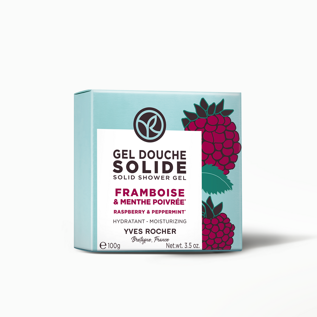 Moisturizing Solid Shower Gel Raspberry & Peppermint