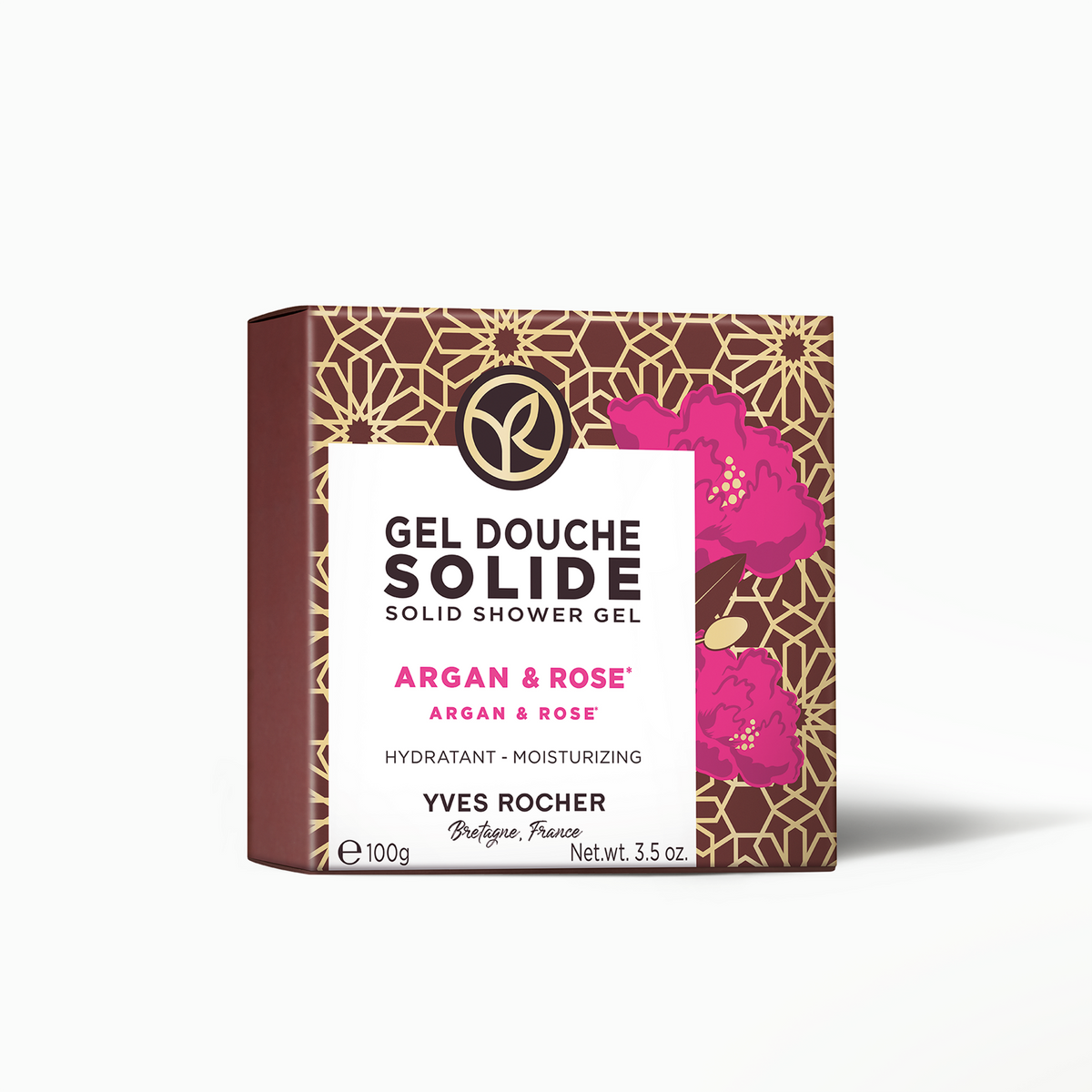 Moisturizing Solid Shower Gel - Argan & Rose Petals