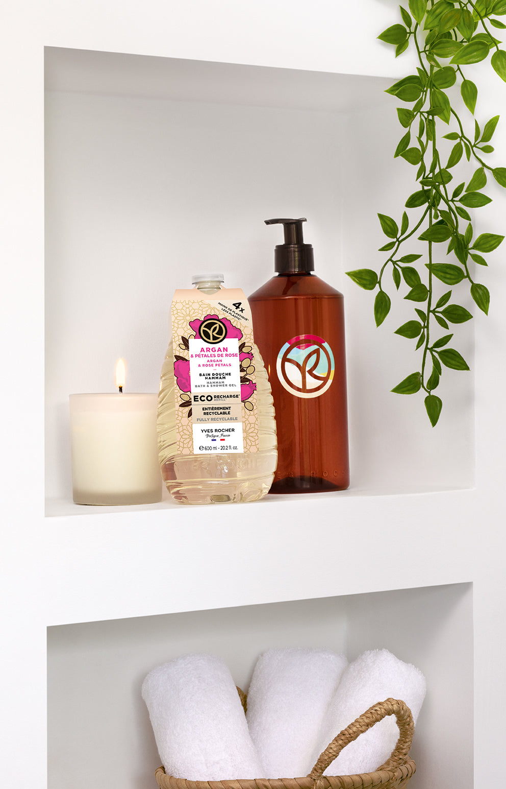 Eco-Refill Argan & Rose Petals Bath & Shower Gel