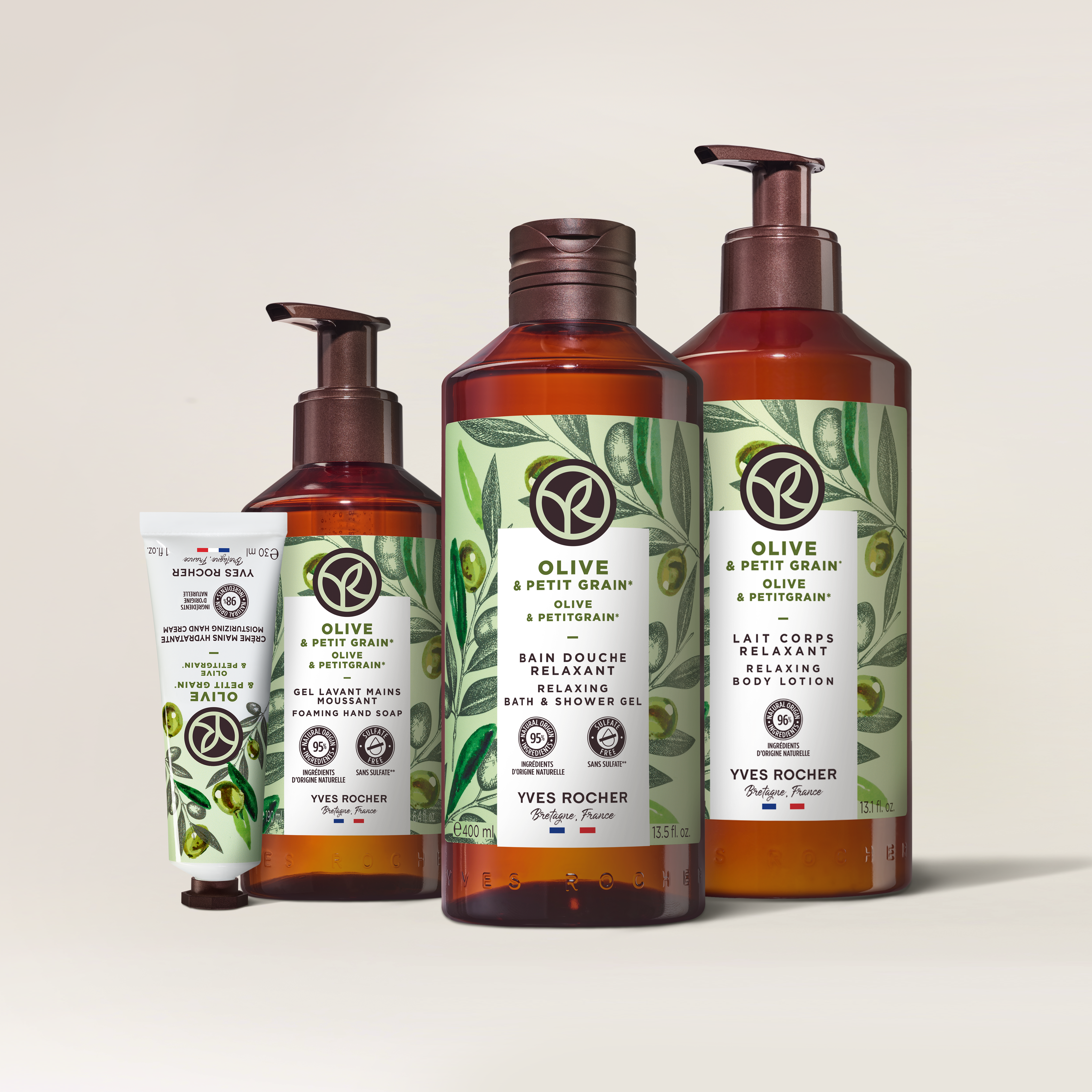 Olive & Petitgrain Body Care Set