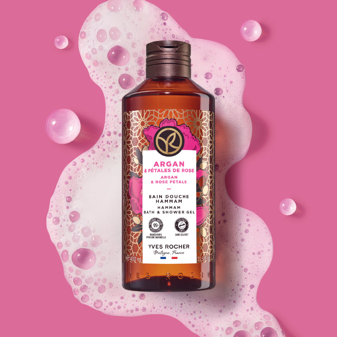 Argan & Rose Petals Hammam Bath & Shower Gel - 400 ml