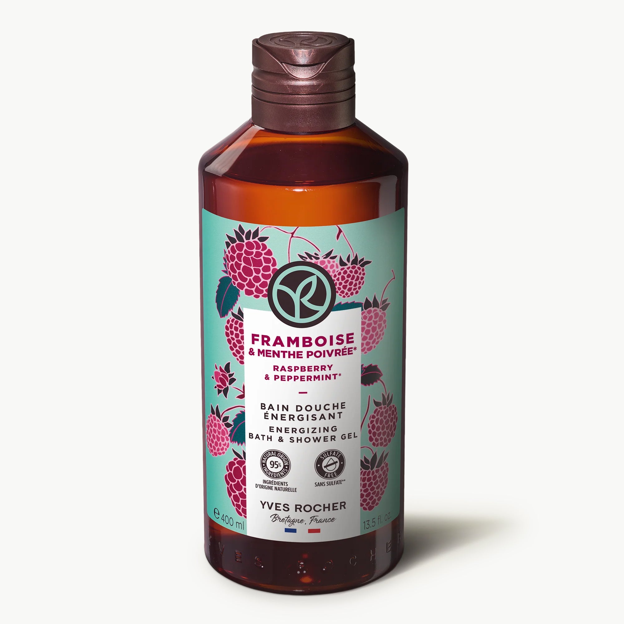 Raspberry & Peppermint Energizing Bath & Shower Gel - 400 ml