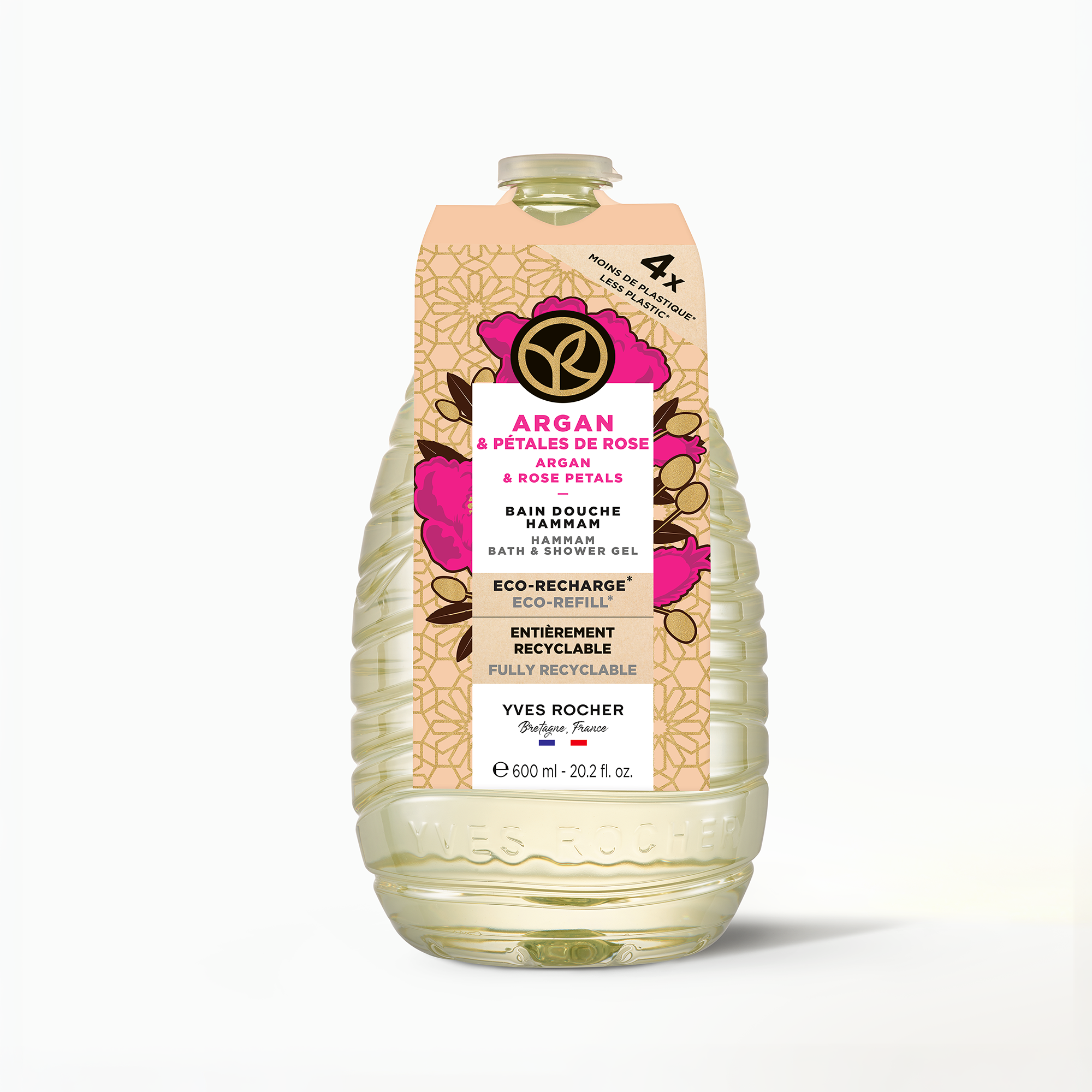 Eco-Refill Argan & Rose Petals Bath & Shower Gel